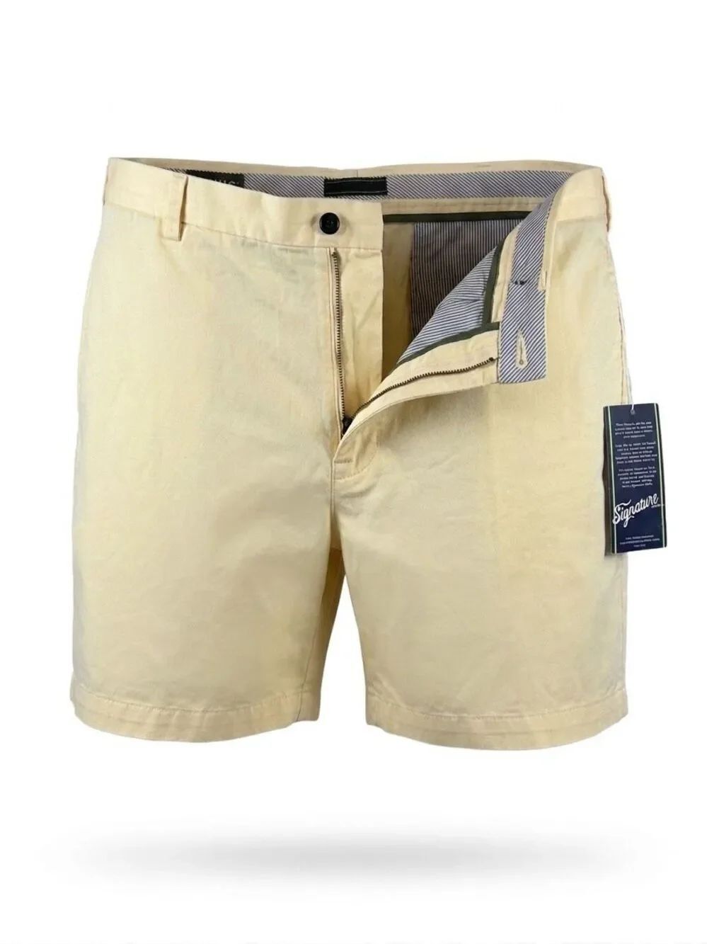 Orvis Signature Twill Chino Shorts Yellow Pima Cotton Men's Size 38 NWT